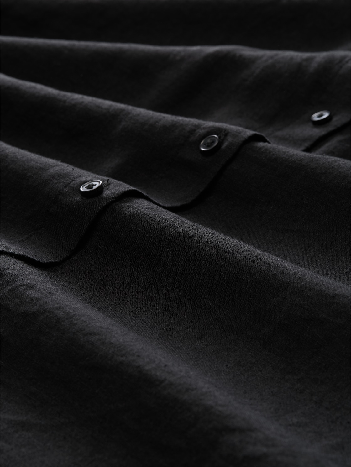 Loose Fit Bluse mit Leinenanteil - deep black - Material-Ansicht