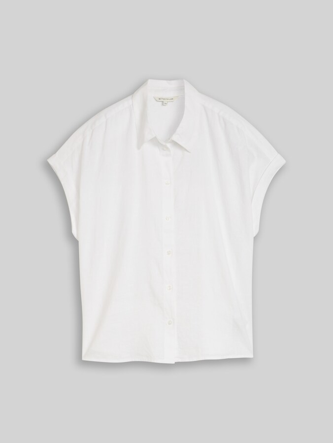 Chemisier ample avec une part de lin par Women, White