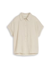 Niet geselecteerd, Losvallende blouse met linnen door Tom Tailor, bruin