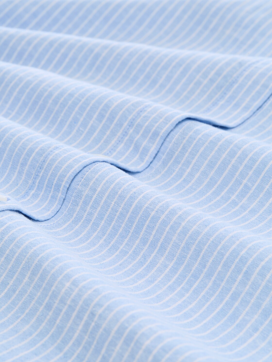 Loose Fit Bluse mit Leinenanteil - fjord blue irregular stripe - Material-Ansicht