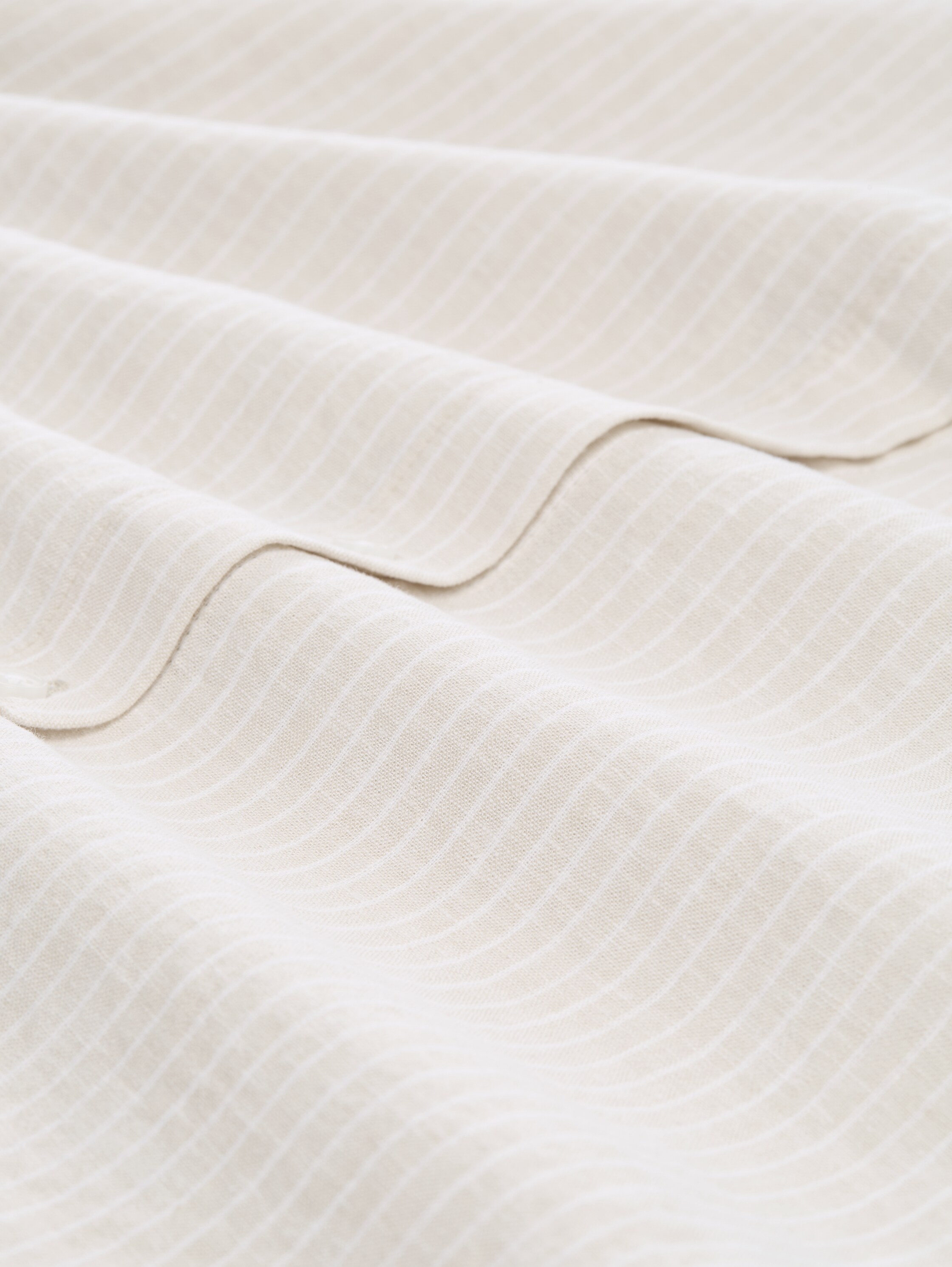 Chemisier ample avec une part de lin - taupe_white_irregular_stripe - 