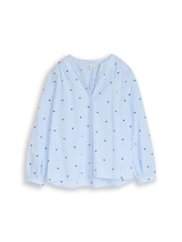 Nicht ausgewählt, Bluse mit Herz-Stickerei von , blau