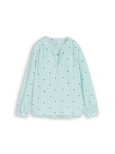 Ausgewählt, Bluse mit Herz-Stickerei von Tom Tailor, blau