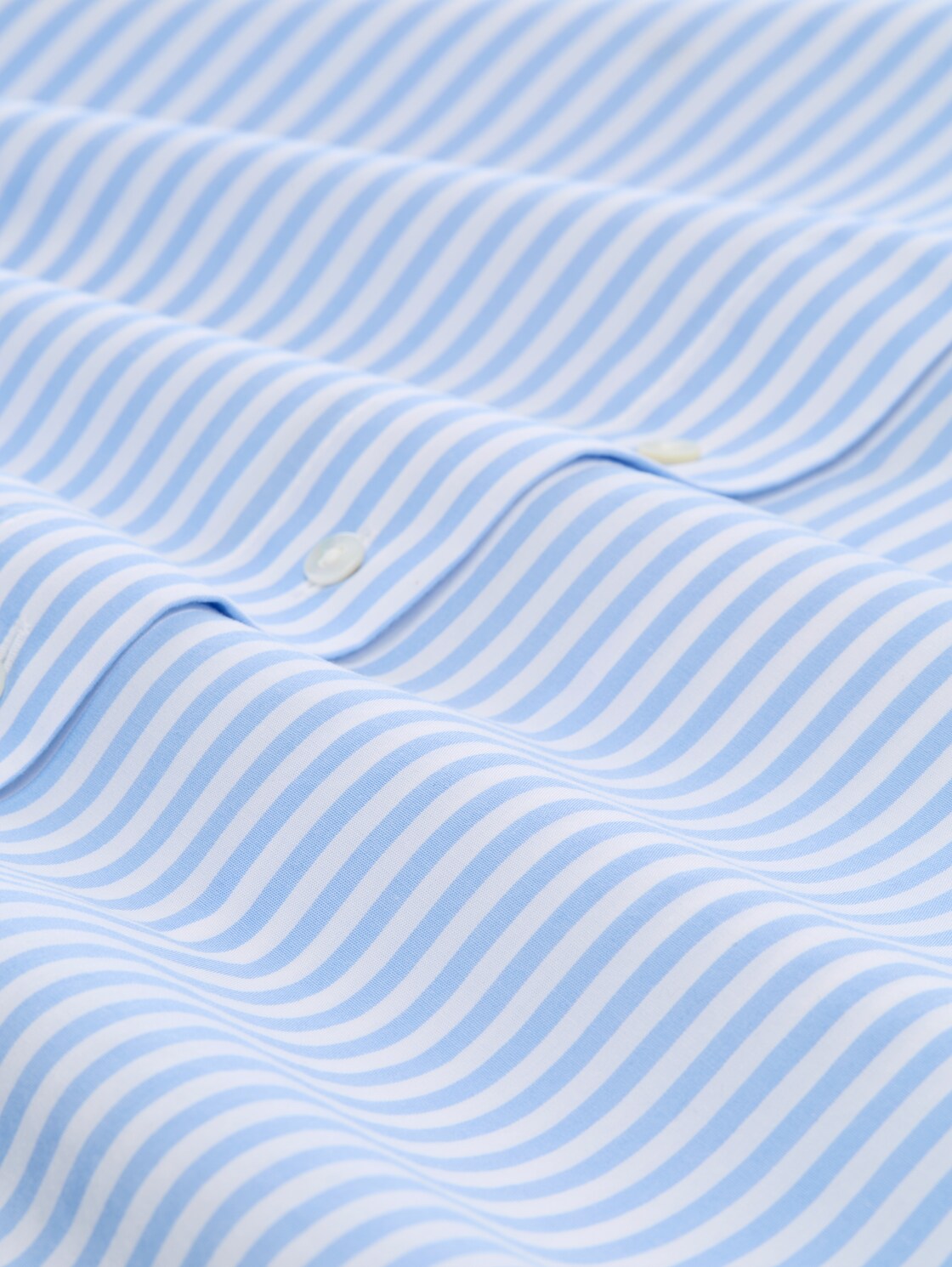 Popeline Hemdbluse mit 3/4-Arm - dreamy blue white small stripe - Material-Ansicht