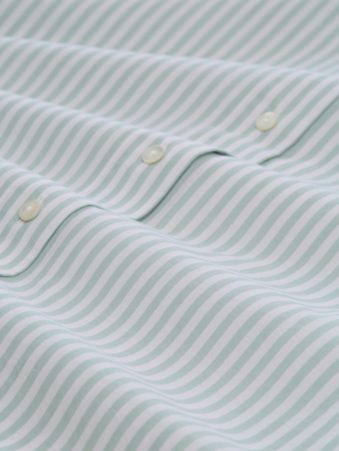 Popeline Hemdbluse mit 3/4-Arm - blue haze white thin stripe - Material-Ansicht