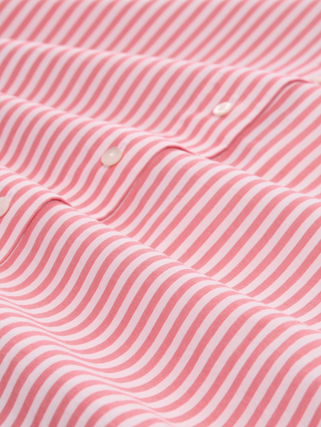 Popeline Hemdbluse mit 3/4-Arm - soft coral white thin stripe - Material-Ansicht