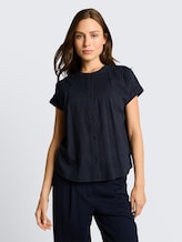 Blouse loose fit - sky captain blue - Découpe Vue de face du modèle
