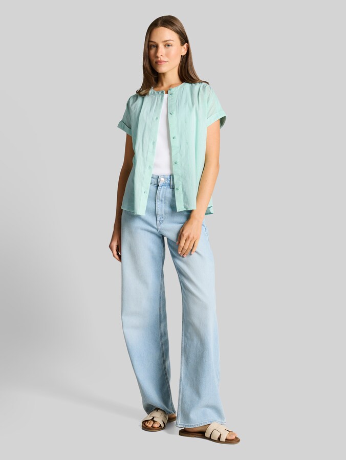 TOM TAILOR Blusa Basica da Donna a Maniche Corte, 10308