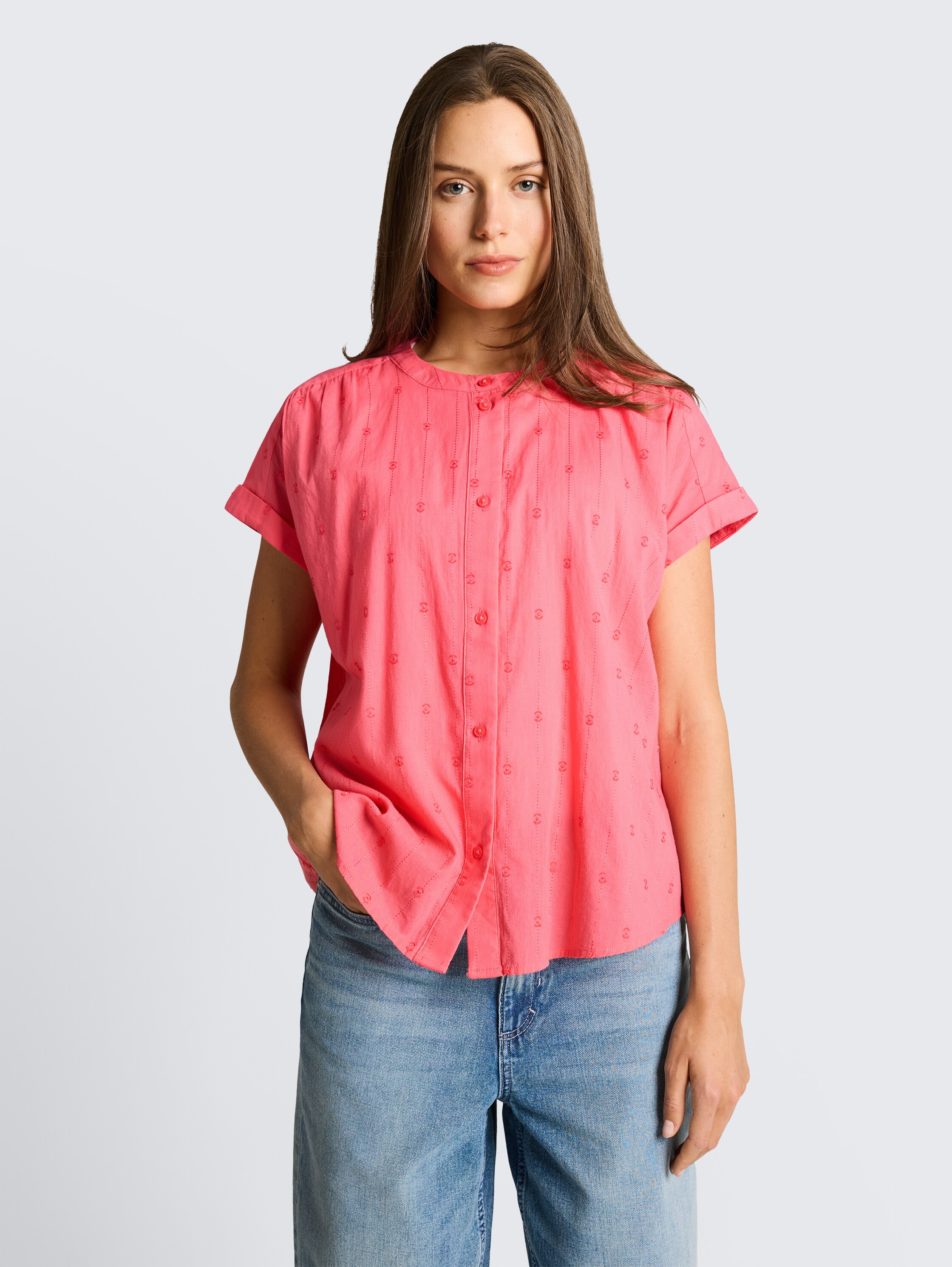 Loose-fit blouse - soft_coral_pink - 