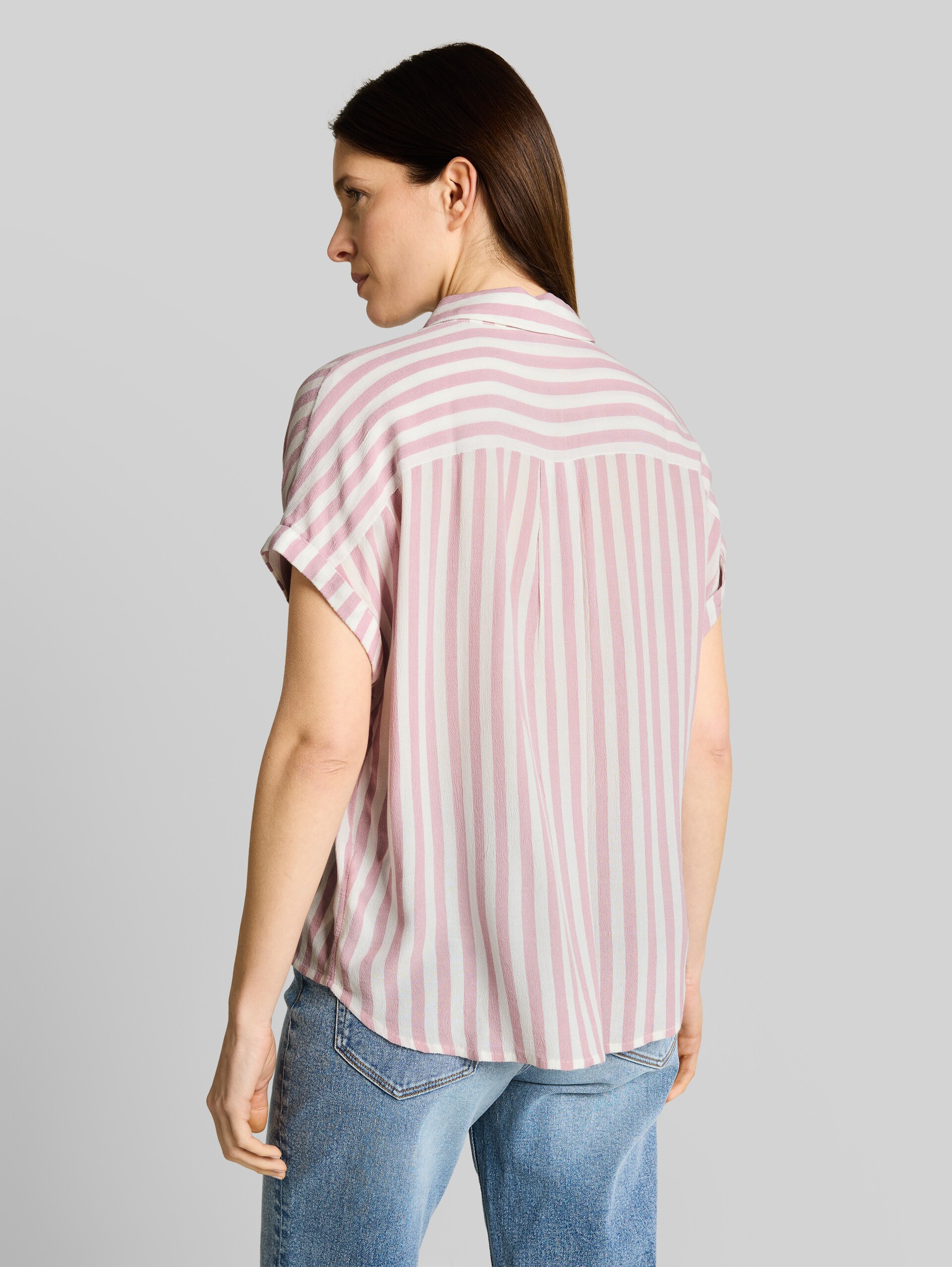 Blouse ample à rayures - light elderberry stripe - Découpe Vue arrière du modèle