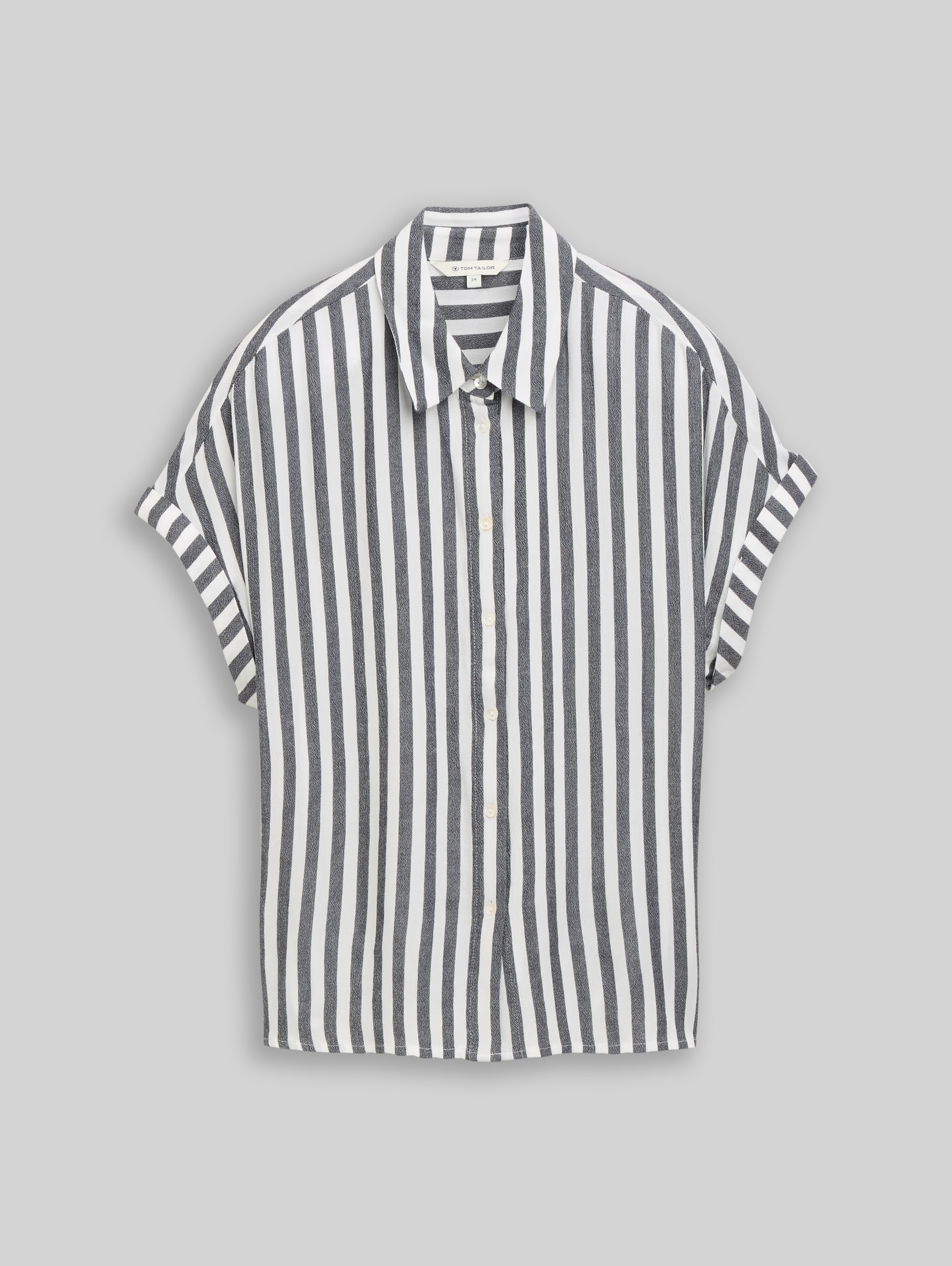 Loose Fit Bluse mit Streifen - navy stripe - Vorder-Produkt-Ansicht