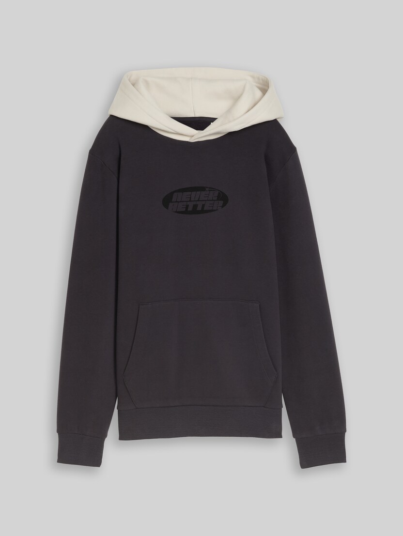 Hoodie Sweatshirt mit Foto-Print von Teen Boys, coal grey