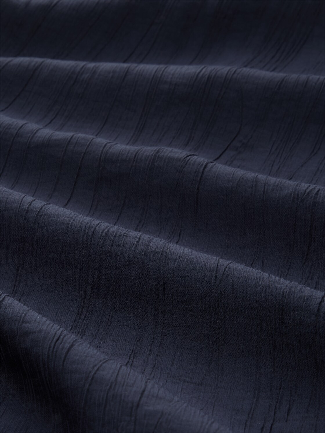 Crepe blouse top with round neckline - sky captain blue - Material view