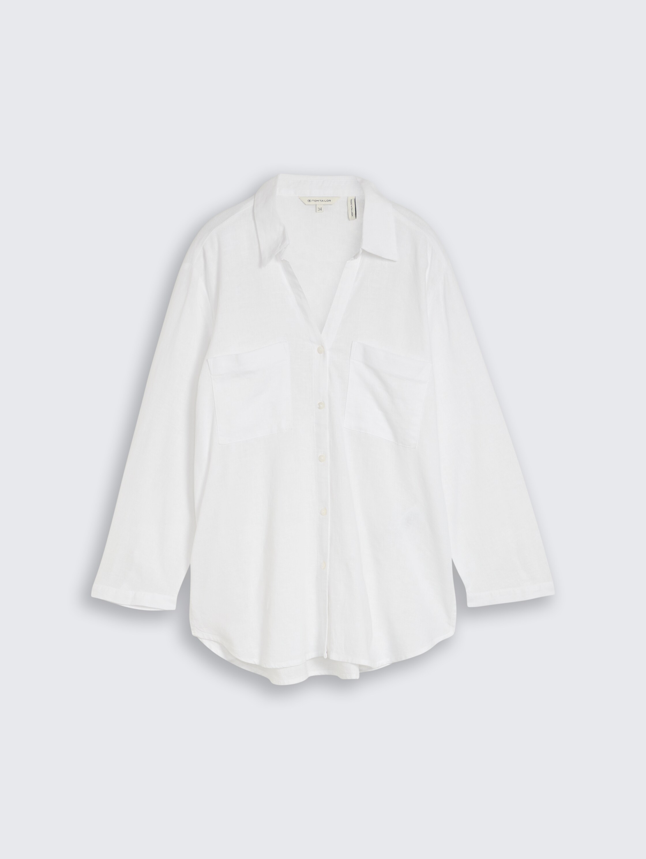 Hemdbluse mit Leinenanteil - white - 