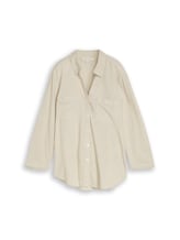 Geselecteerd, Overhemdblouse met linnen door Tom Tailor, bruin