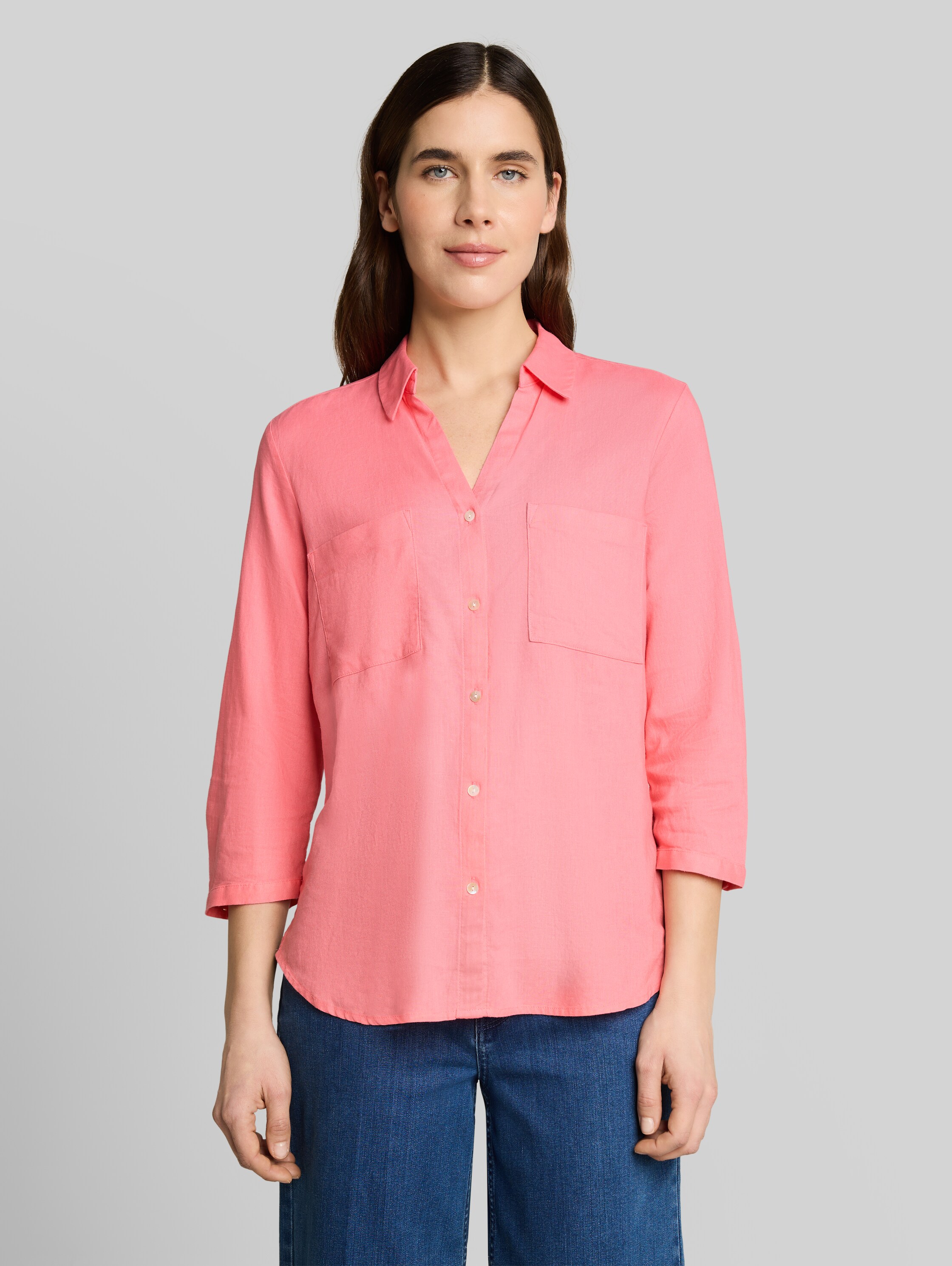 Bluza v srajčnem slogu z laneno mešanico - Image 1