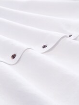 Blouse oversize avec une touche de lin - White - Vue de la matière