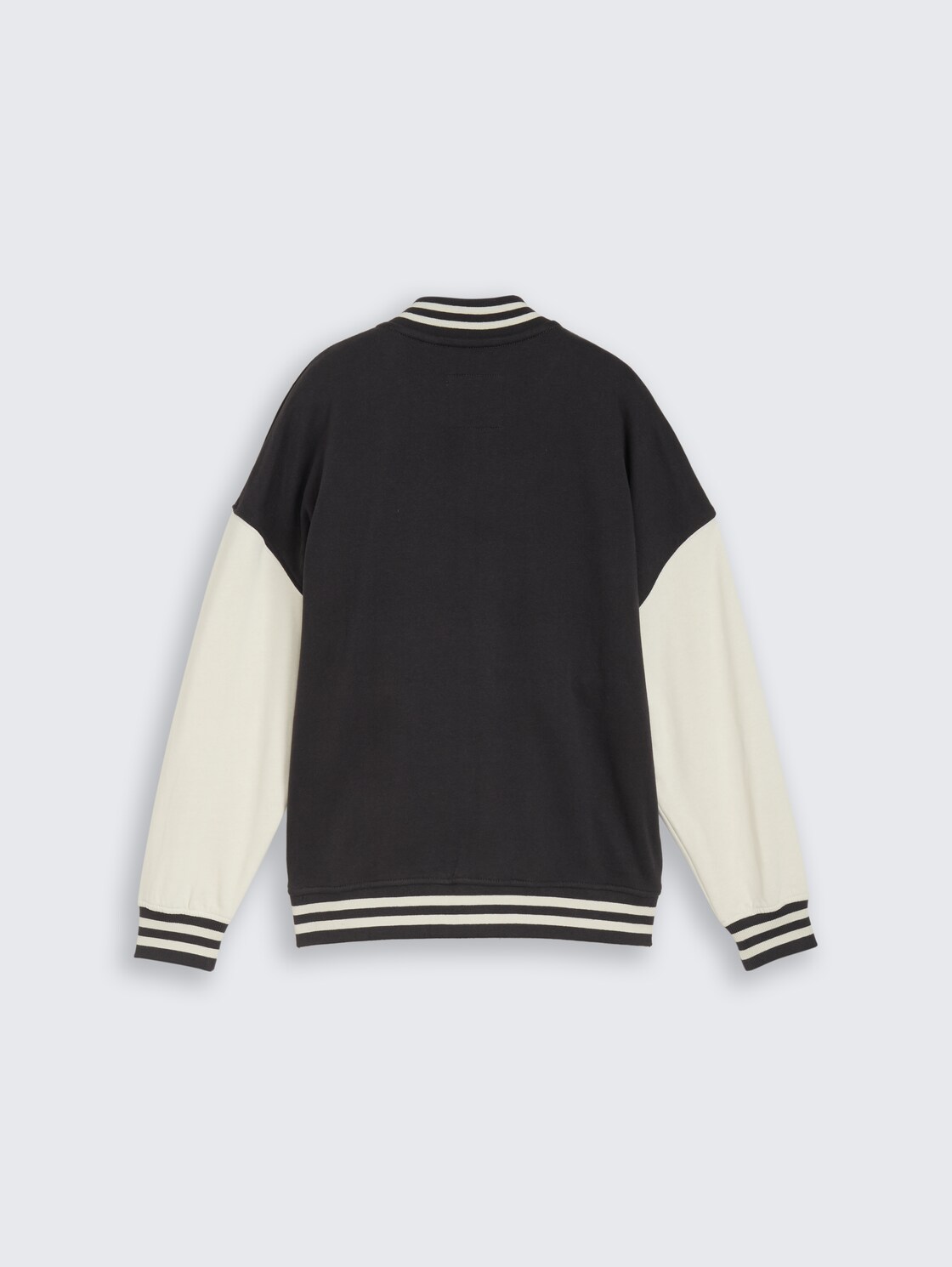 Oversize Sweatjacke mit Bomberkragen - coal grey