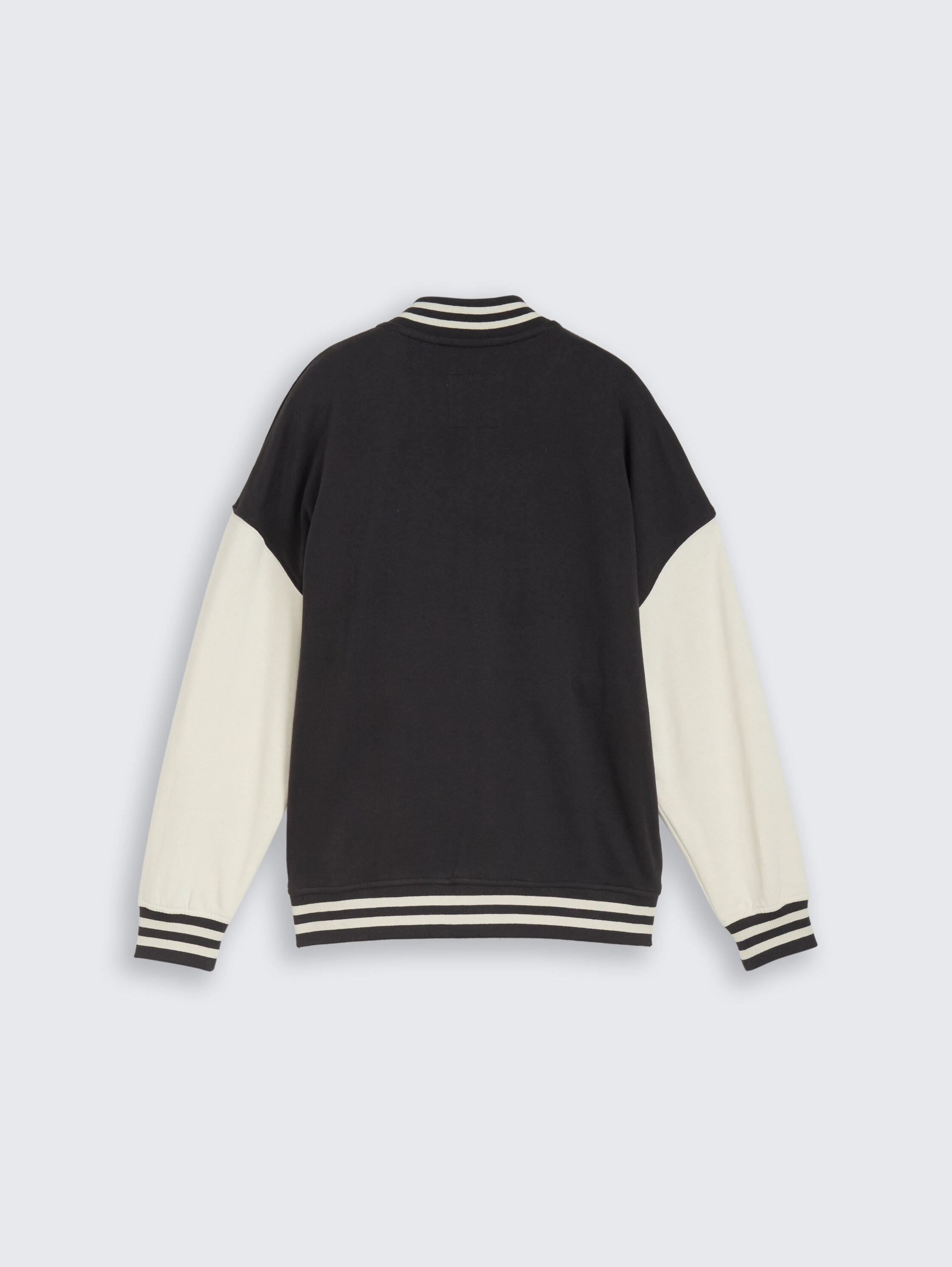 Oversize Sweatjacke mit Bomberkragen - coal grey