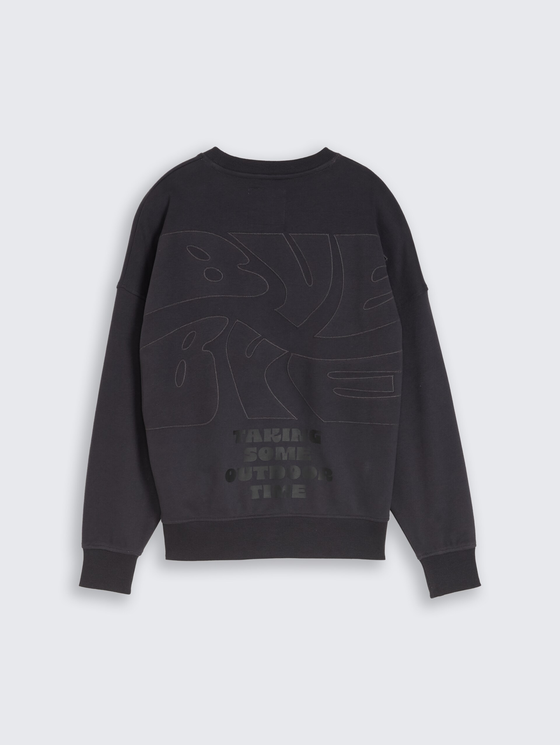 Oversize Sweatshirt mit Rückenprint - coal grey