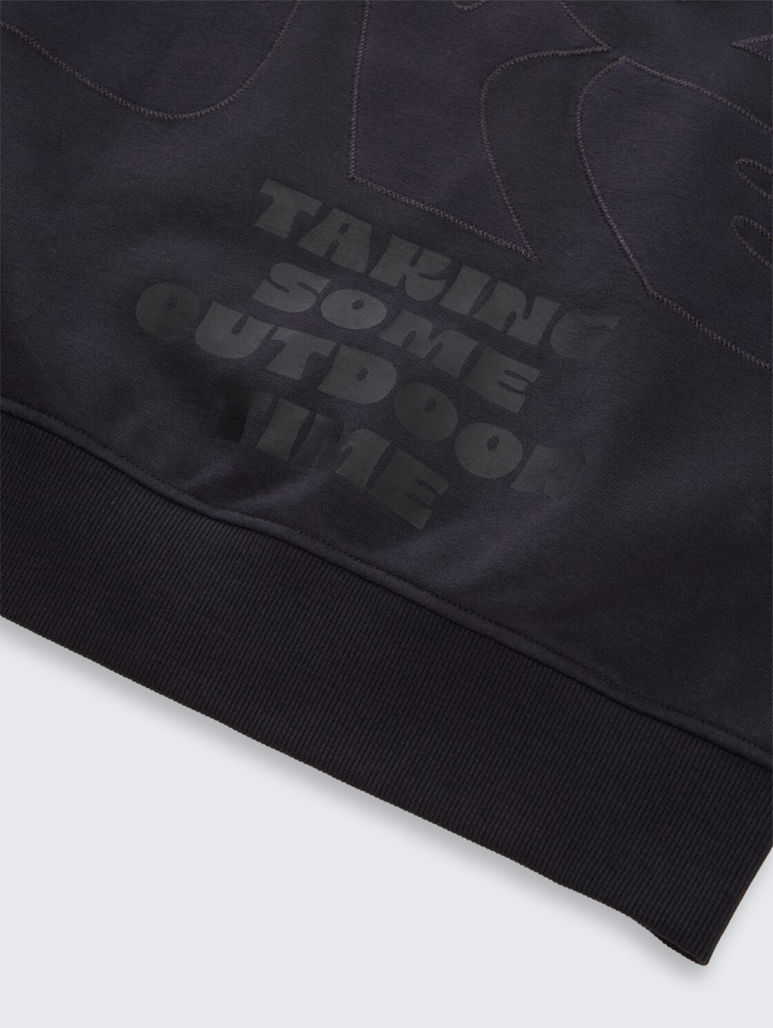 Oversize Sweatshirt mit Rückenprint - coal grey - Detail-Model-Ansicht