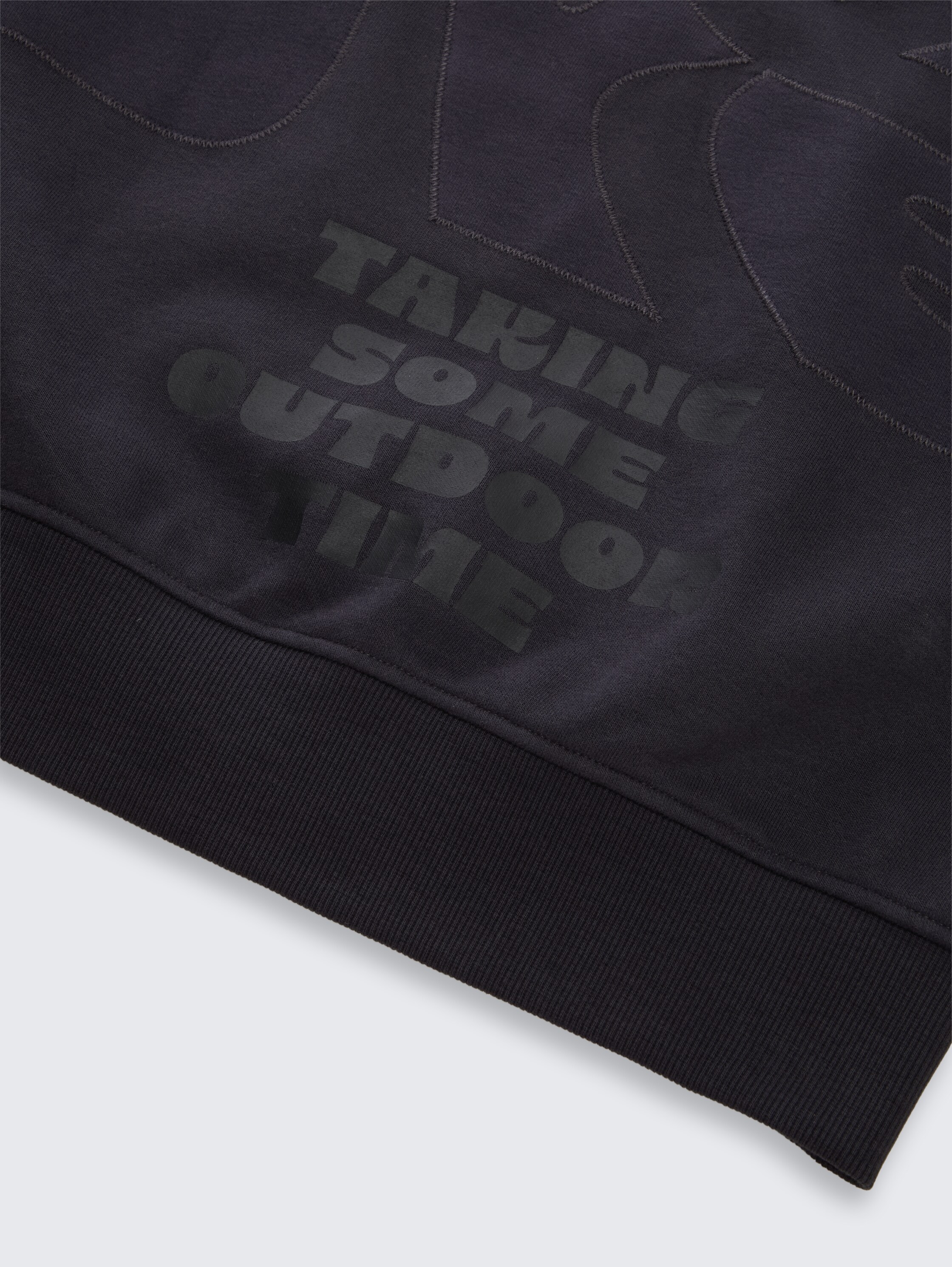 Oversized sweatshirt met print op de rug - coal_grey_1 - 