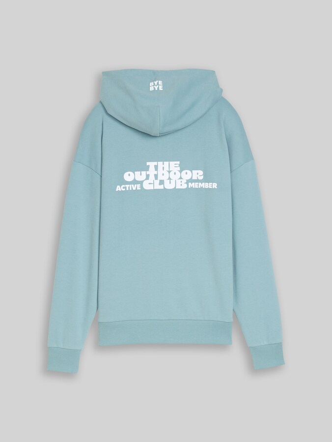 Oversize Hoodie Sweatshirt mit Rückenprint von Teen Boys, light teal