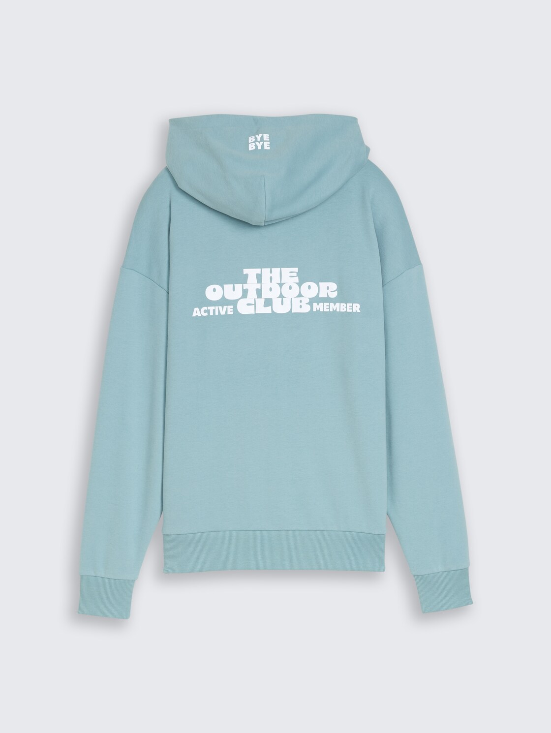 Oversize Hoodie Sweatshirt mit Rückenprint - light teal