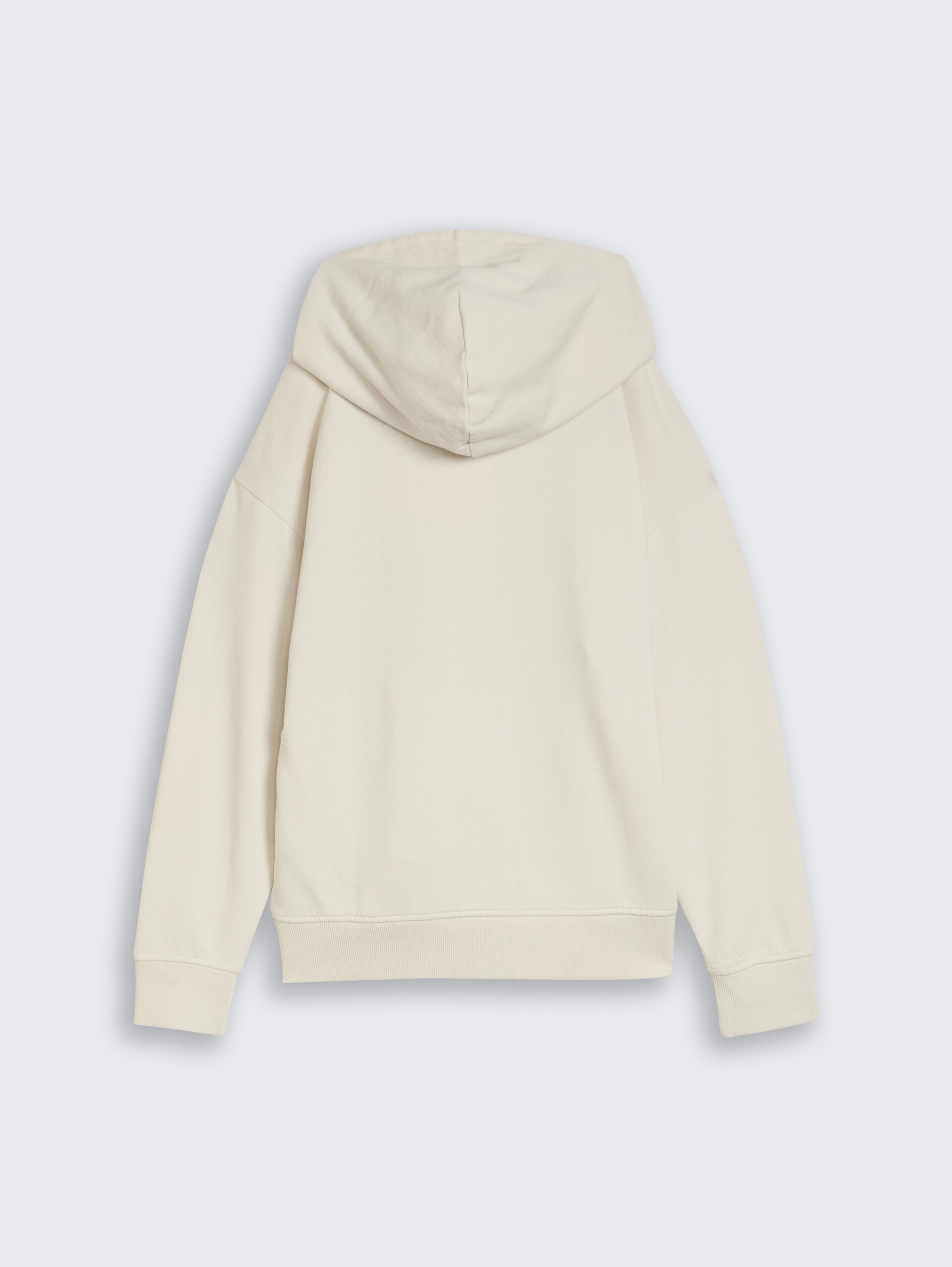 Oversized hoodie Sweatjack met print - greyish white