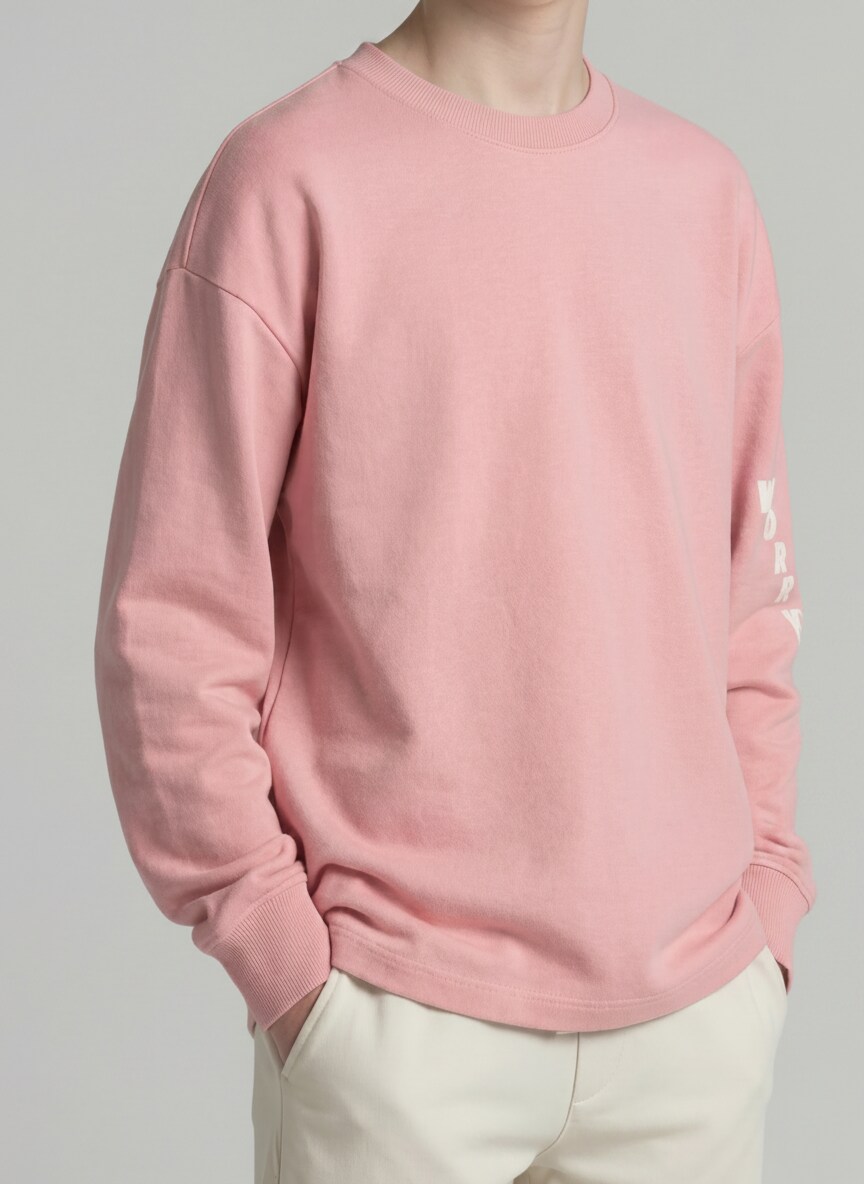 Oversize Sweatshirt mit Print - blush rose