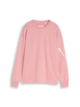 Ausgewählt, Oversize Sweatshirt mit Print von Tom Tailor, rosa