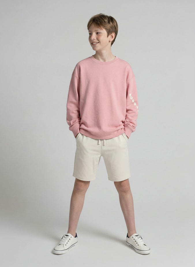 Oversize Sweatshirt mit Print von Teen Boys, blush rose