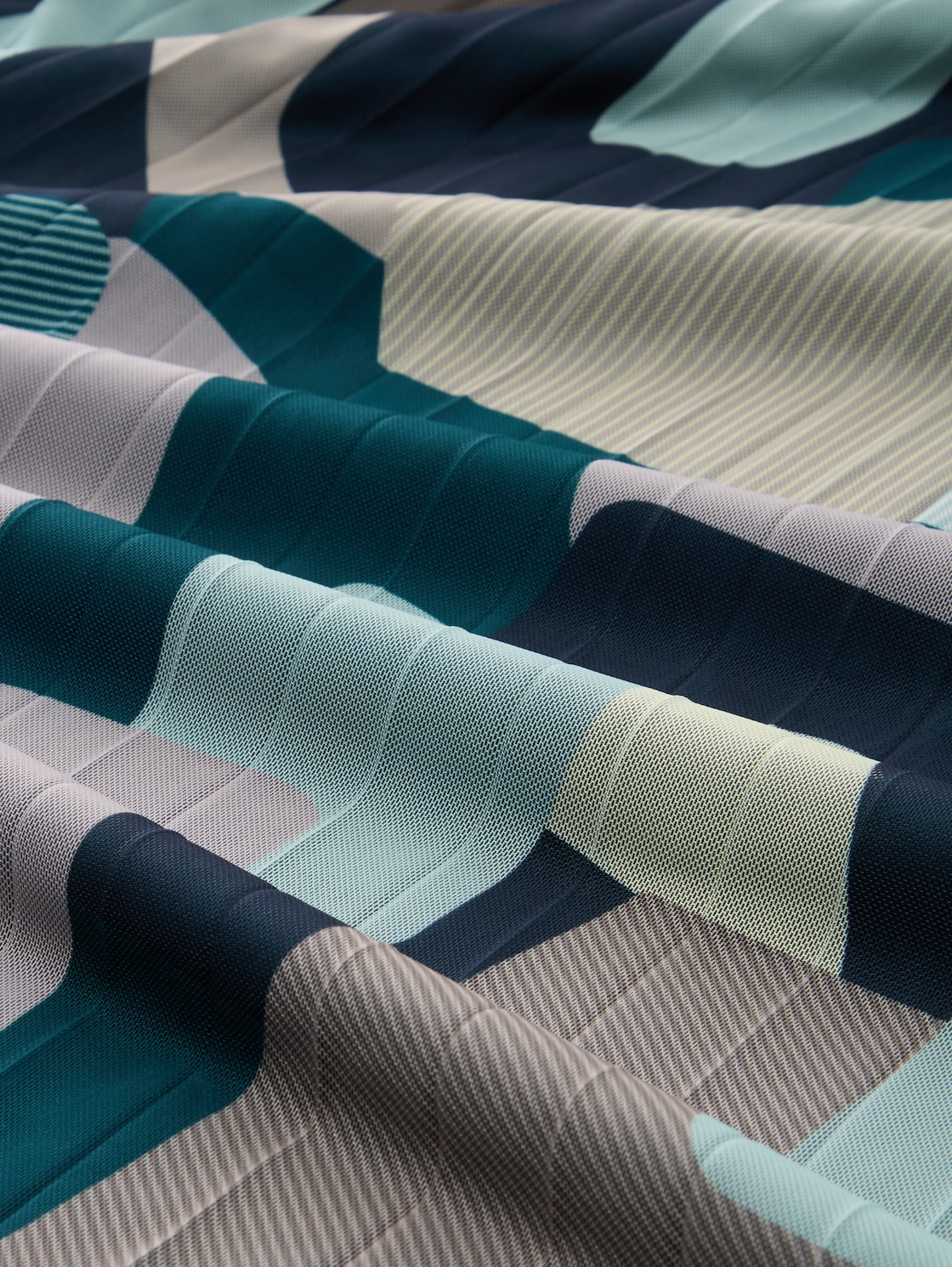 Midi-Meshrock mit Muster - abstract stripe print - Material-Ansicht