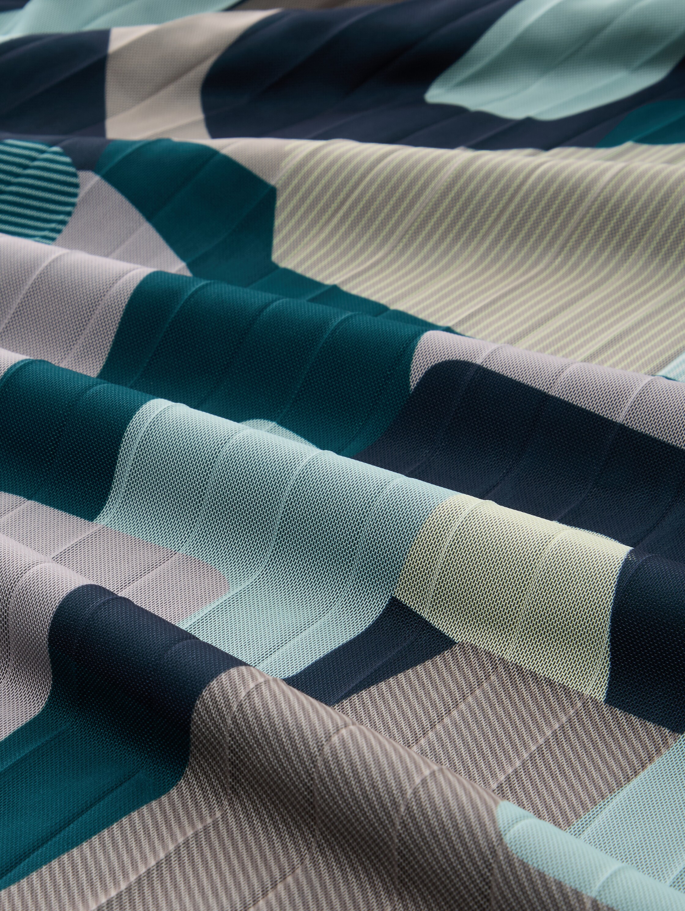 Midi-Meshrock mit Muster - abstract stripe print - Material-Ansicht