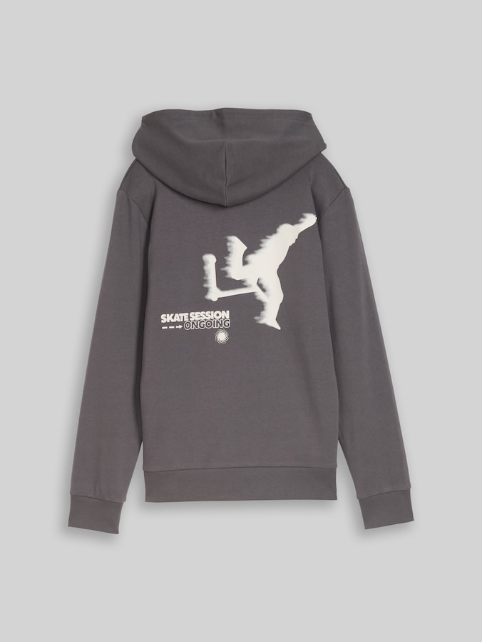 Hoodie Sweatshirt mit Rückenprint von Teen Boys, dark urban grey