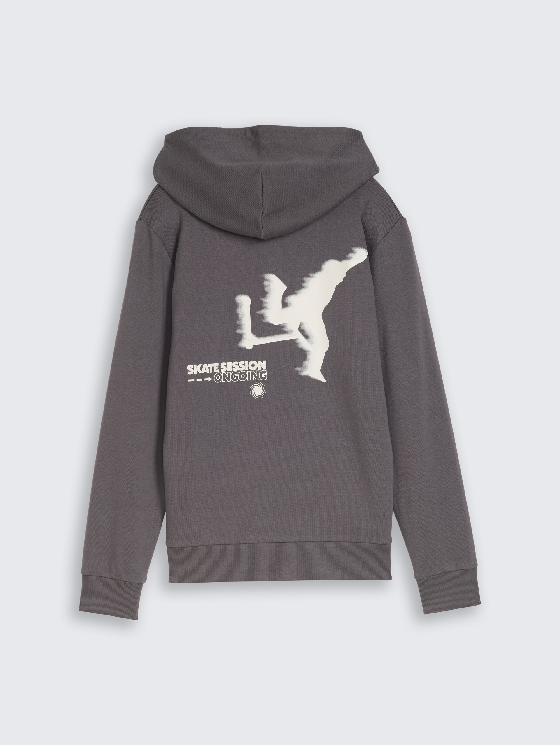Hoodie met print op de rug - dark urban grey