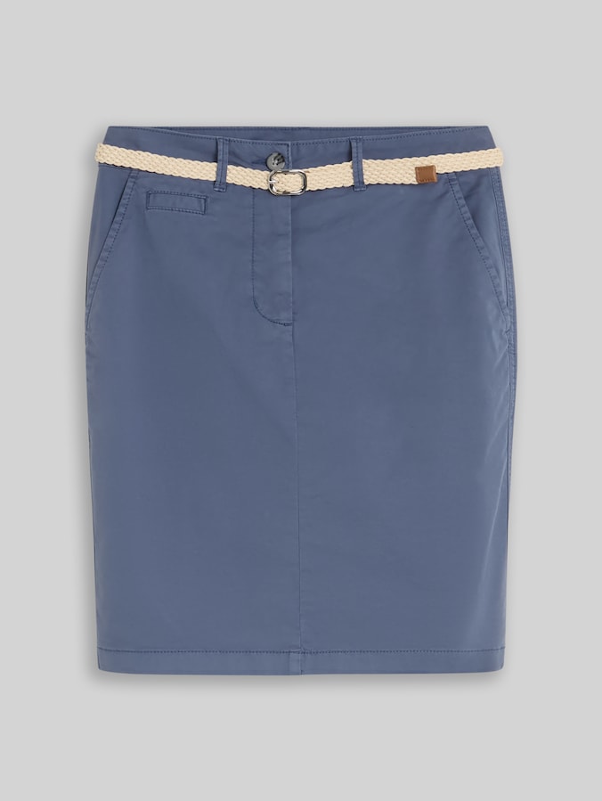 Chino-Rock mit Gürtel von Women, Vintage Indigo Blue