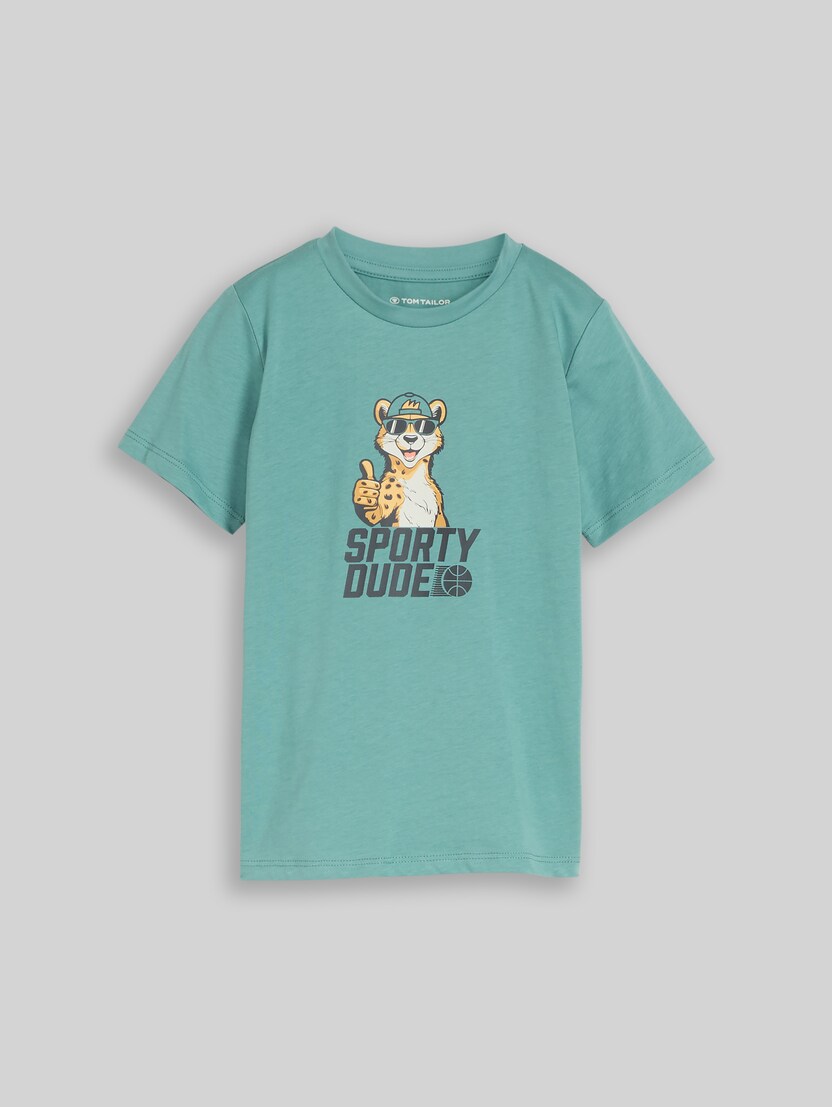 T-Shirt mit Foto-Print von Mini Boys, Salvia