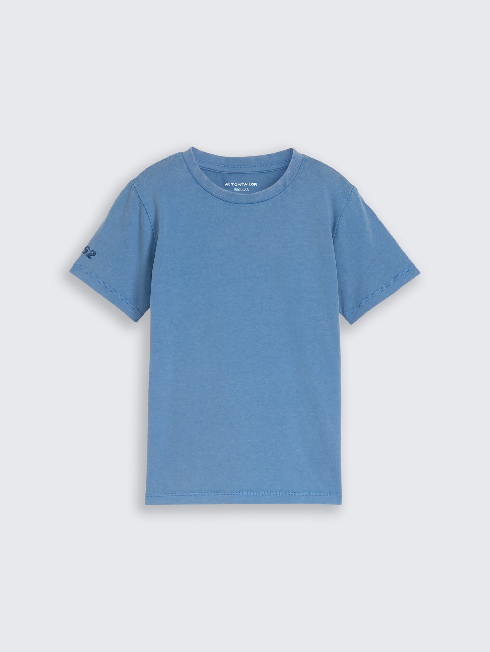 Basic T-Shirt aus Baumwolle - Federal Blue - Vorder-Produkt-Ansicht