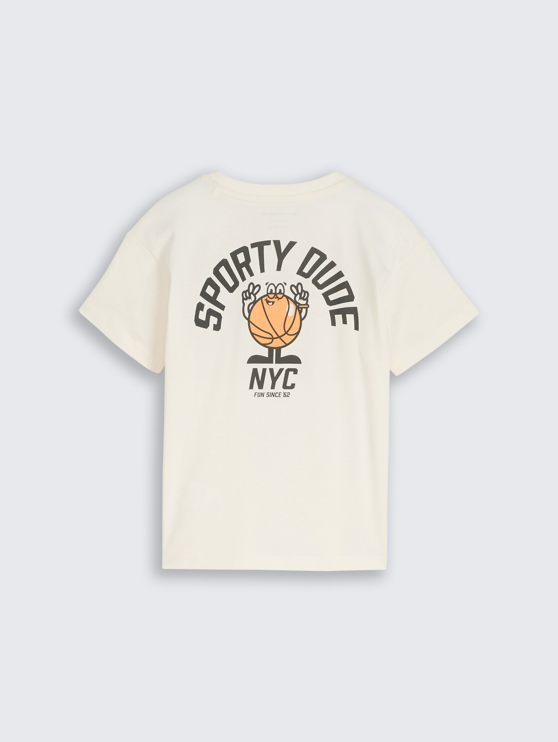 Oversize T-Shirt mit Rückenprint - Wool White