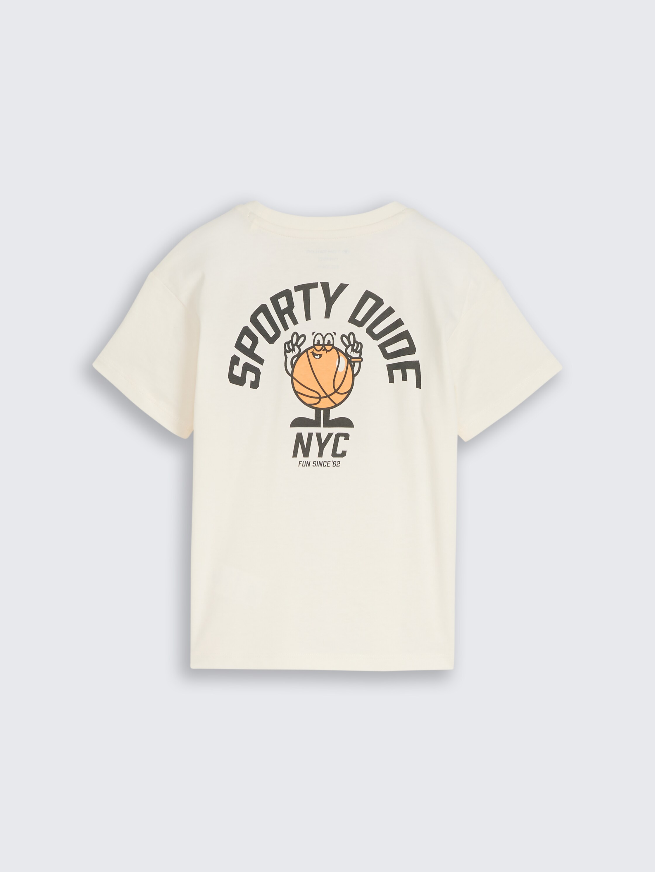 Oversize T-Shirt mit Rückenprint - Wool White