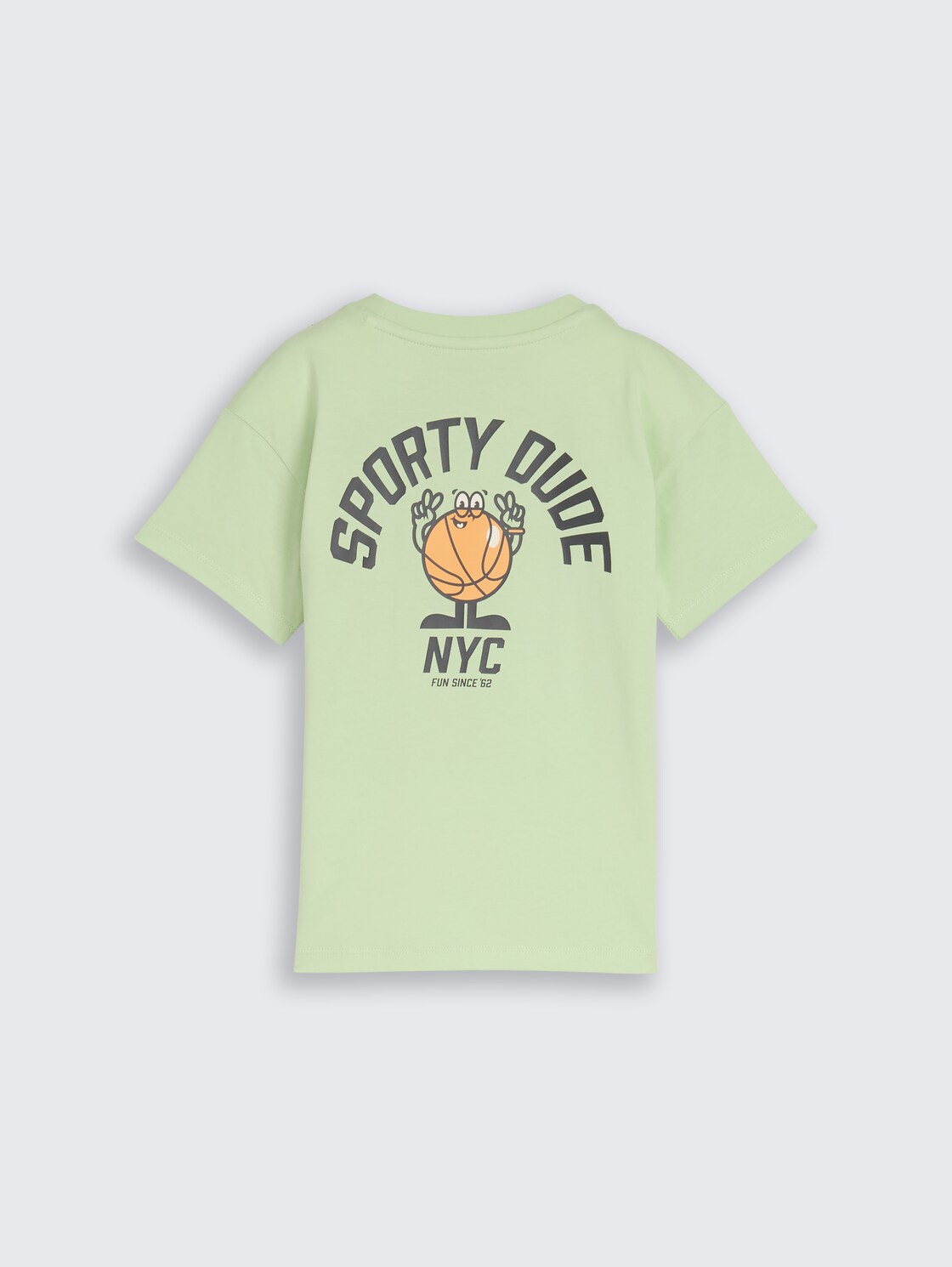 Oversize T-Shirt mit Rückenprint - frozen lime green