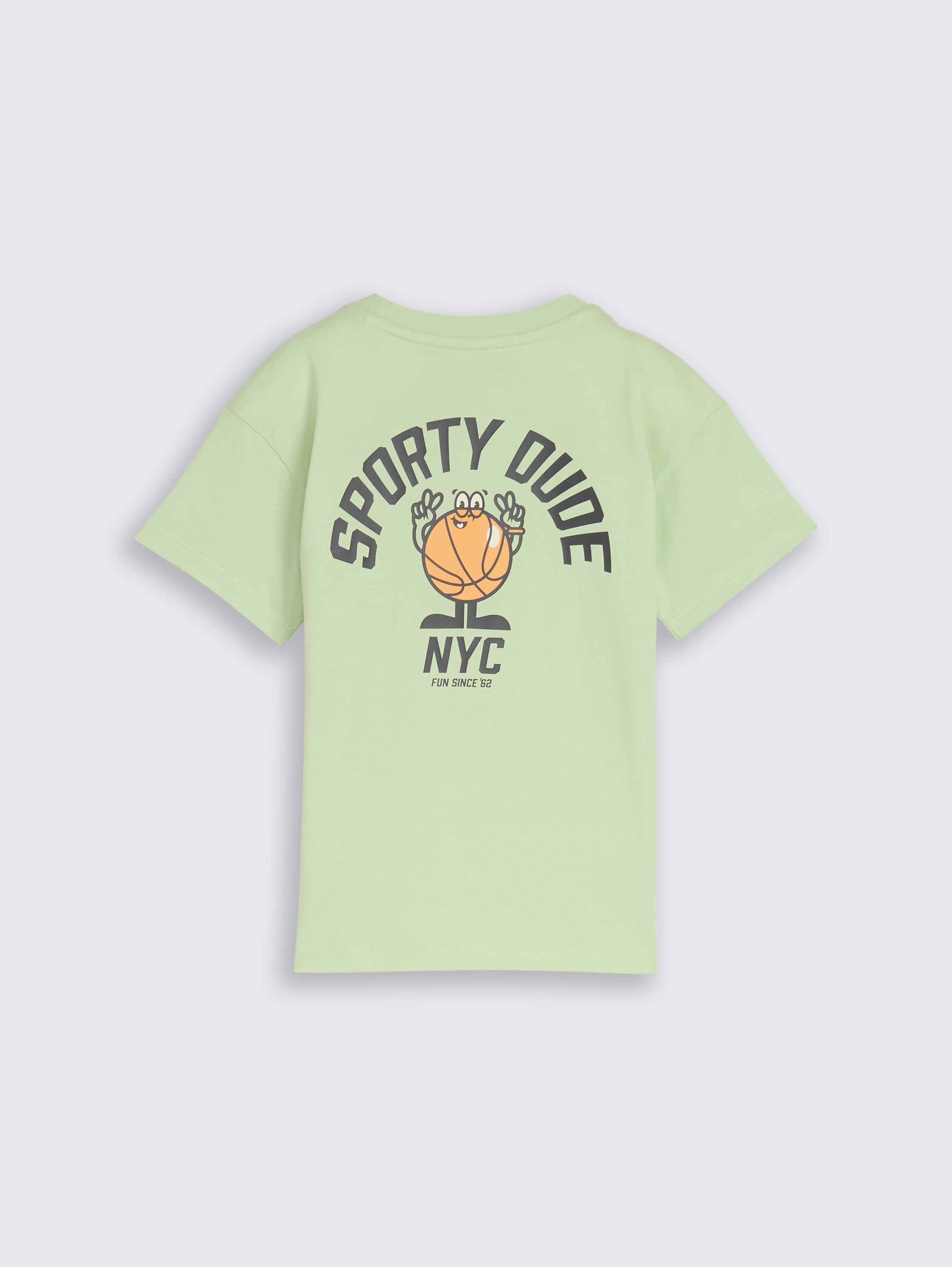 Oversize T-Shirt mit Rückenprint - frozen lime green