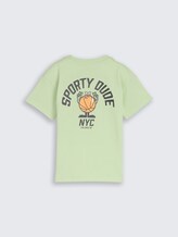 Oversize T-Shirt mit Rückenprint - frozen lime green