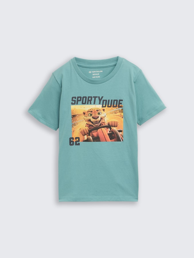 T-shirt met fotoprint door Mini Boys, Salvia