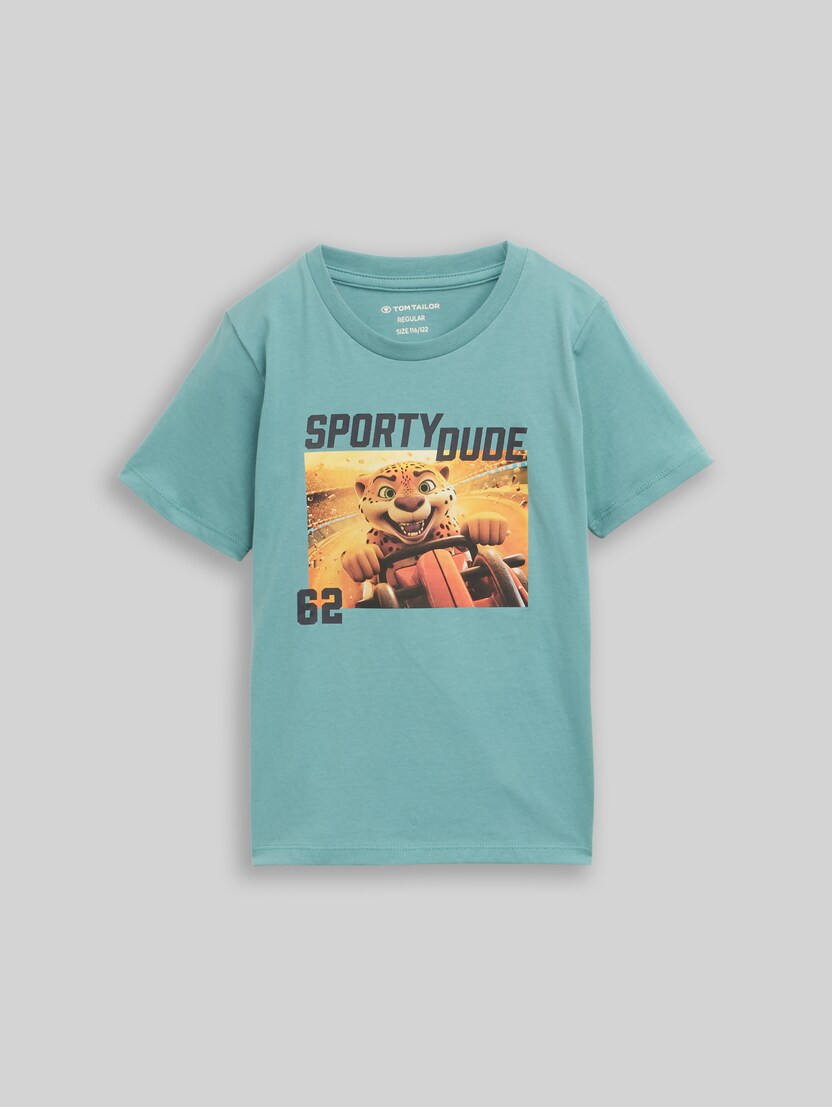 T-Shirt mit Foto-Print von Mini Boys, Salvia
