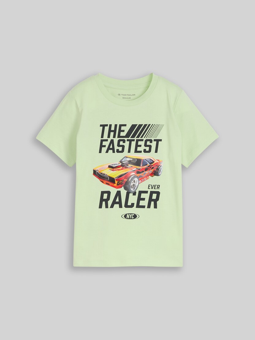 T-Shirt mit Foto-Print von Mini Boys, frozen lime green
