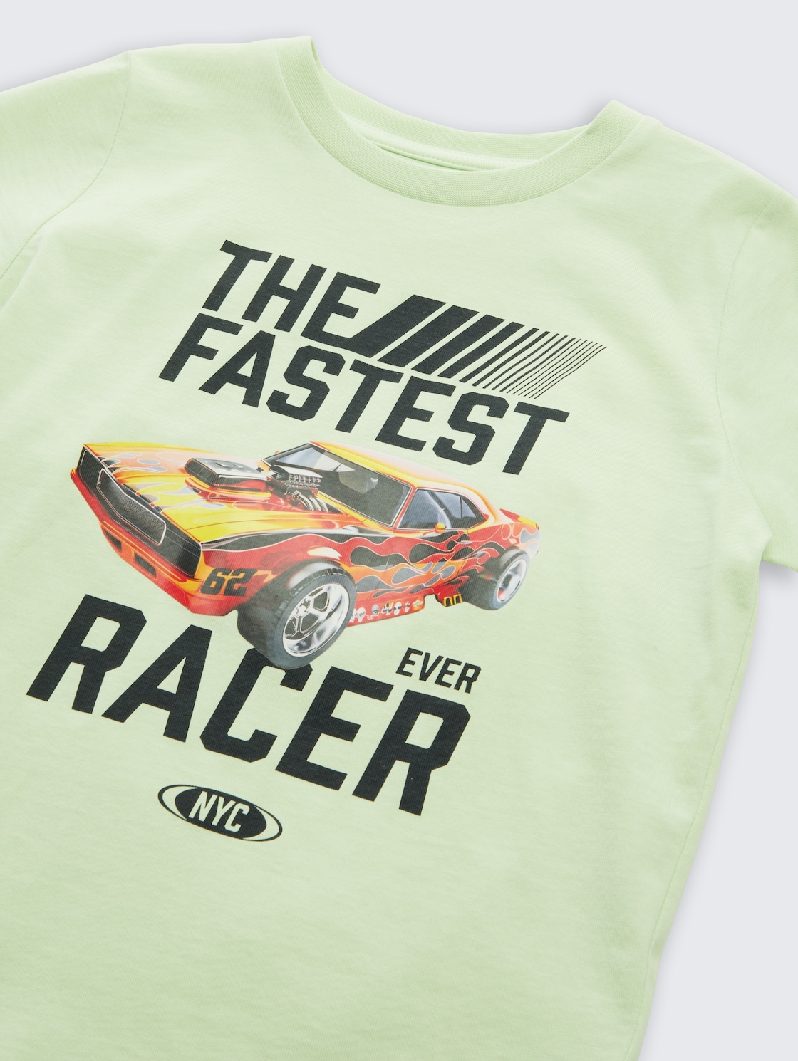 T-Shirt mit Foto-Print - frozen lime green - Detail-Model-Ansicht