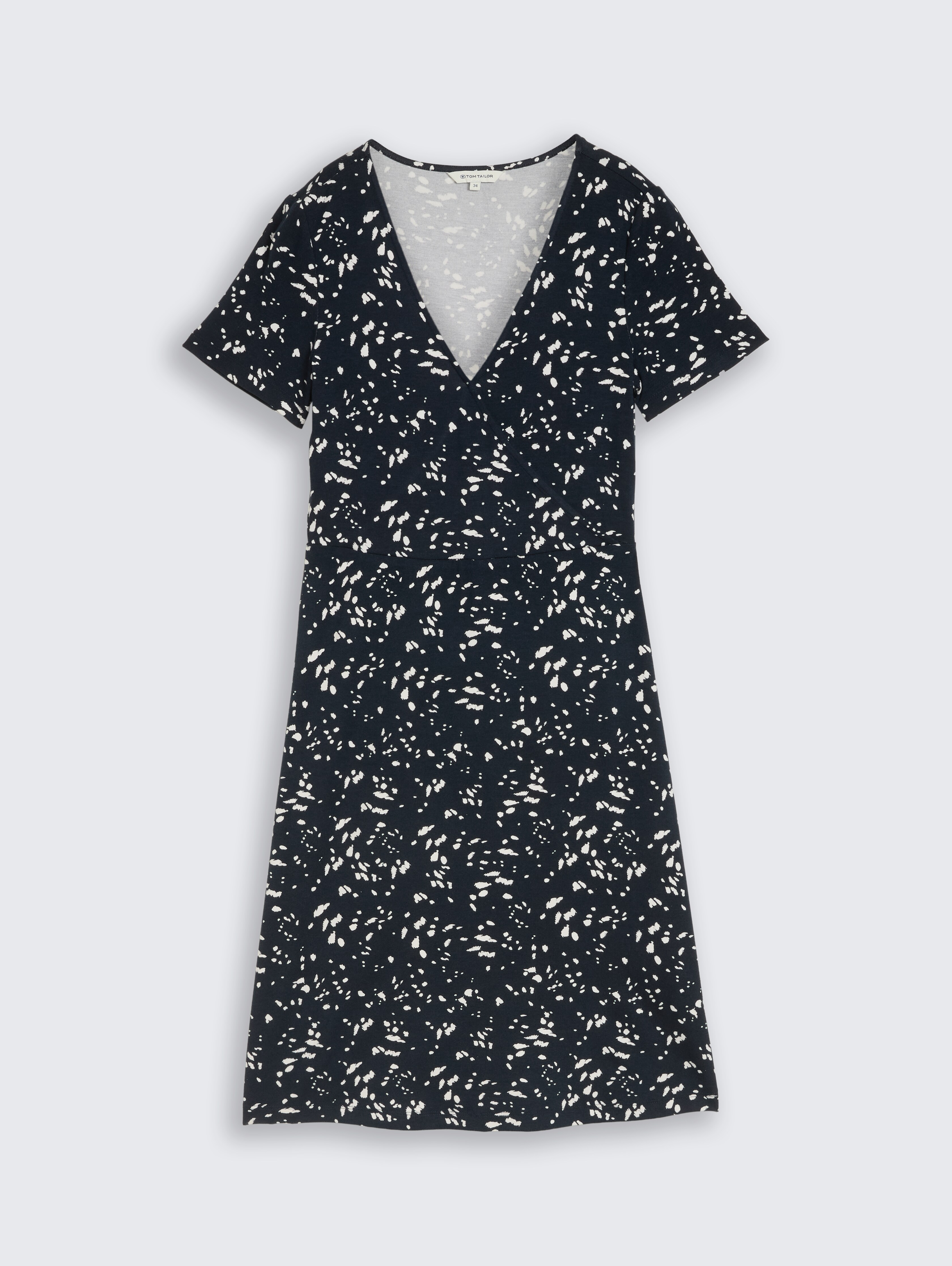 Jerseykleid in Wickel-Optik von Women, navy dot