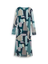 Sélectionné, Robe midi en maille avec motif par Tom Tailor, verdoyant